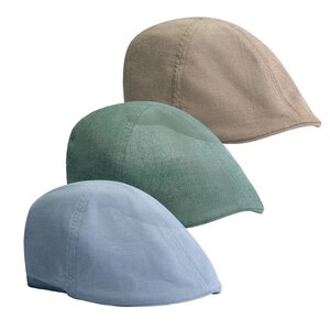 MGO Leisure Wear MGO Brigg Uni Flat Cap Platte Pet van Katoen met Elastische Band