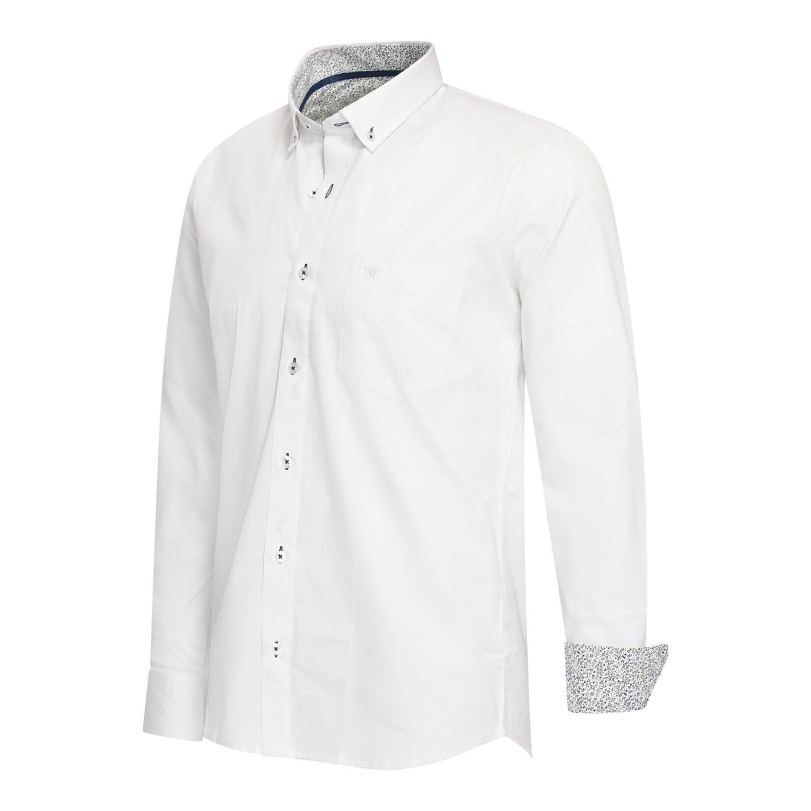 Cappuccino Cappuccino Ancona Overhemd met Lange Mouw en Stretch