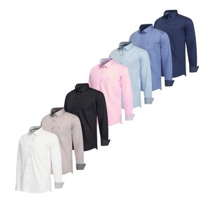 Cappuccino Cappuccino Ancona Overhemd met Lange Mouw en Stretch