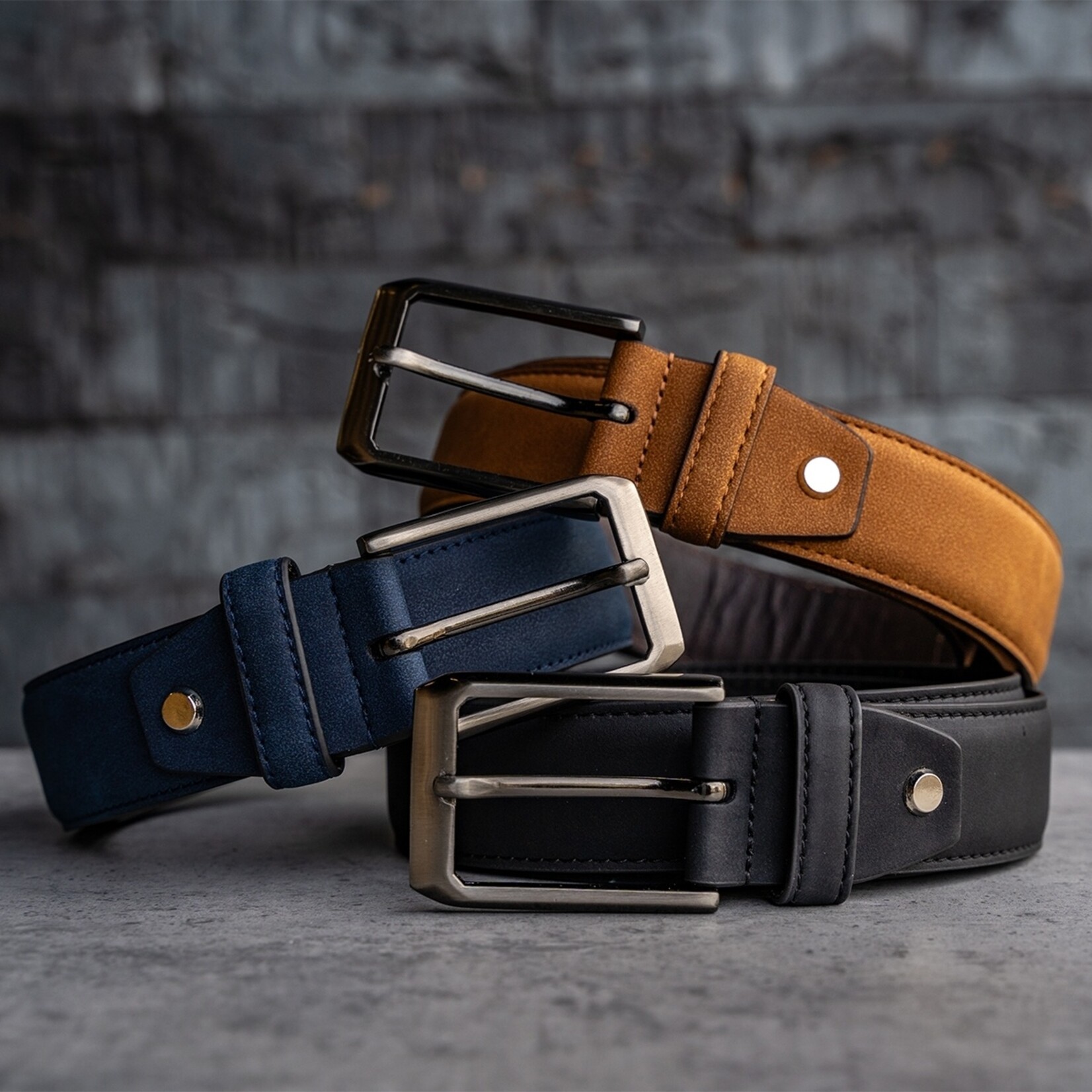 Zenino Zenino Colton Lederen Riem - Verstelbaar