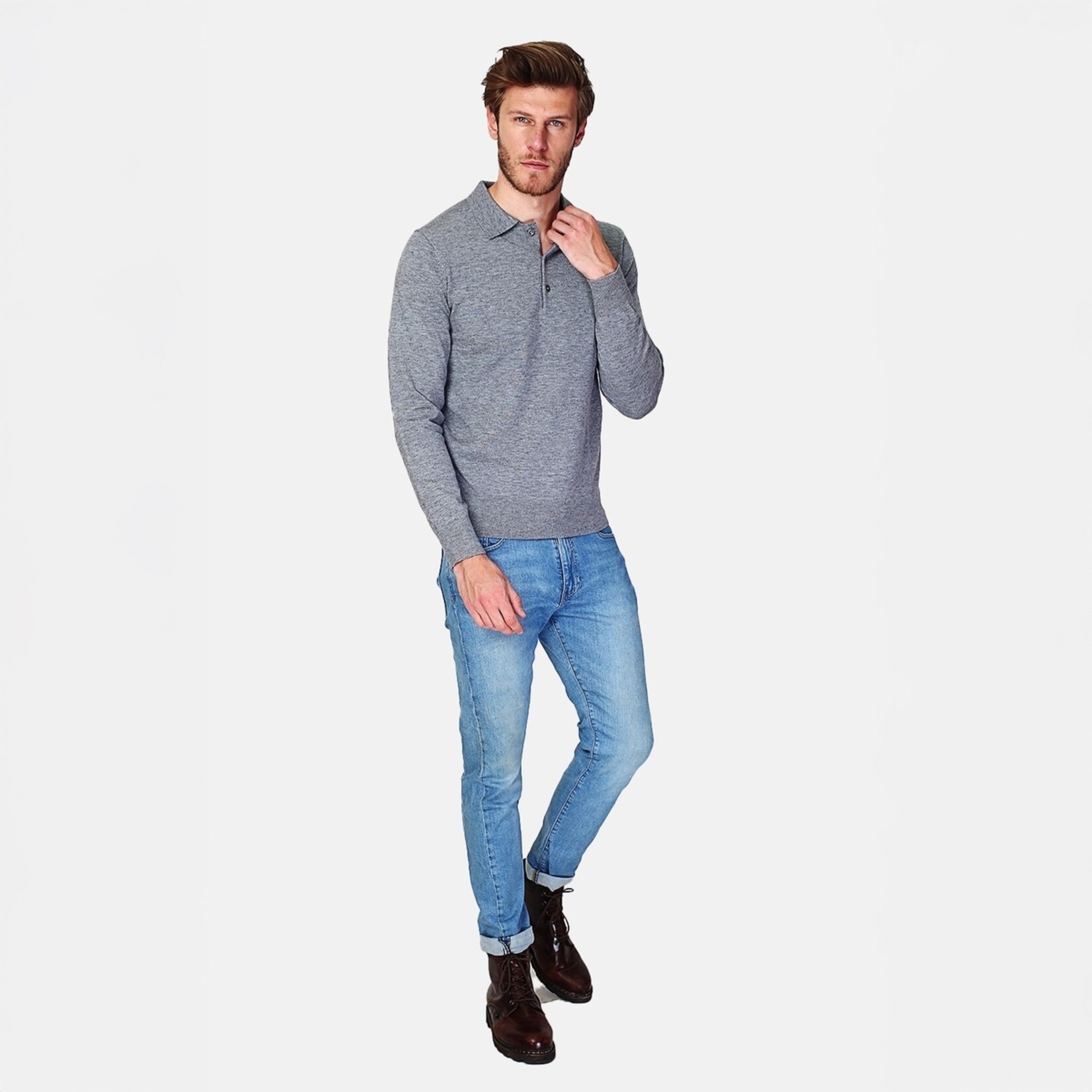 William de Faye William de Faye Schipperstrui voor Heren - Kraag met knoopsluiting