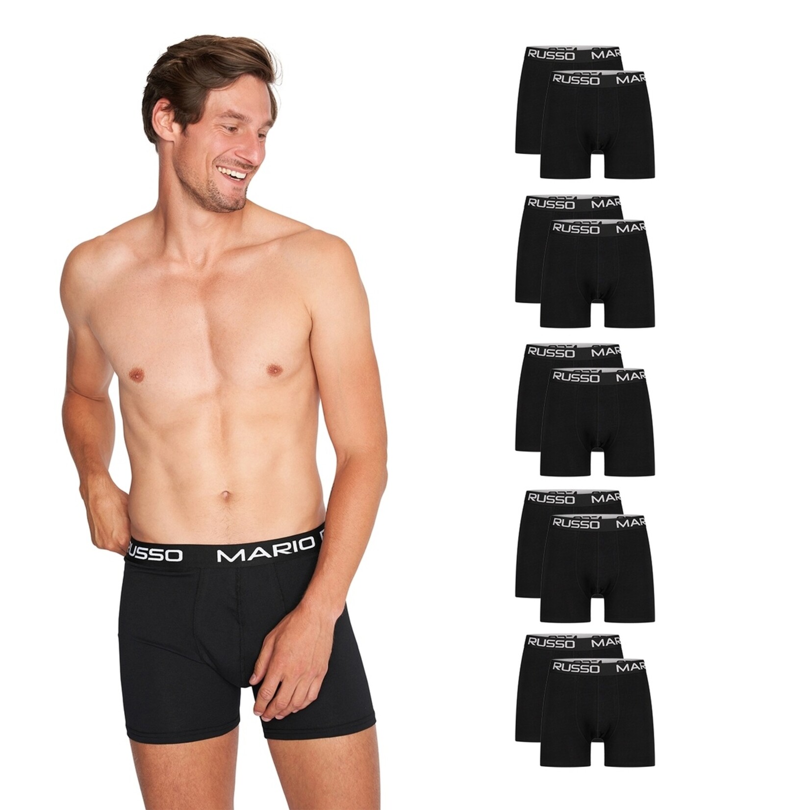 Mario Russo Mario Russo Boxershorts - Set van 10 Heren Boxers