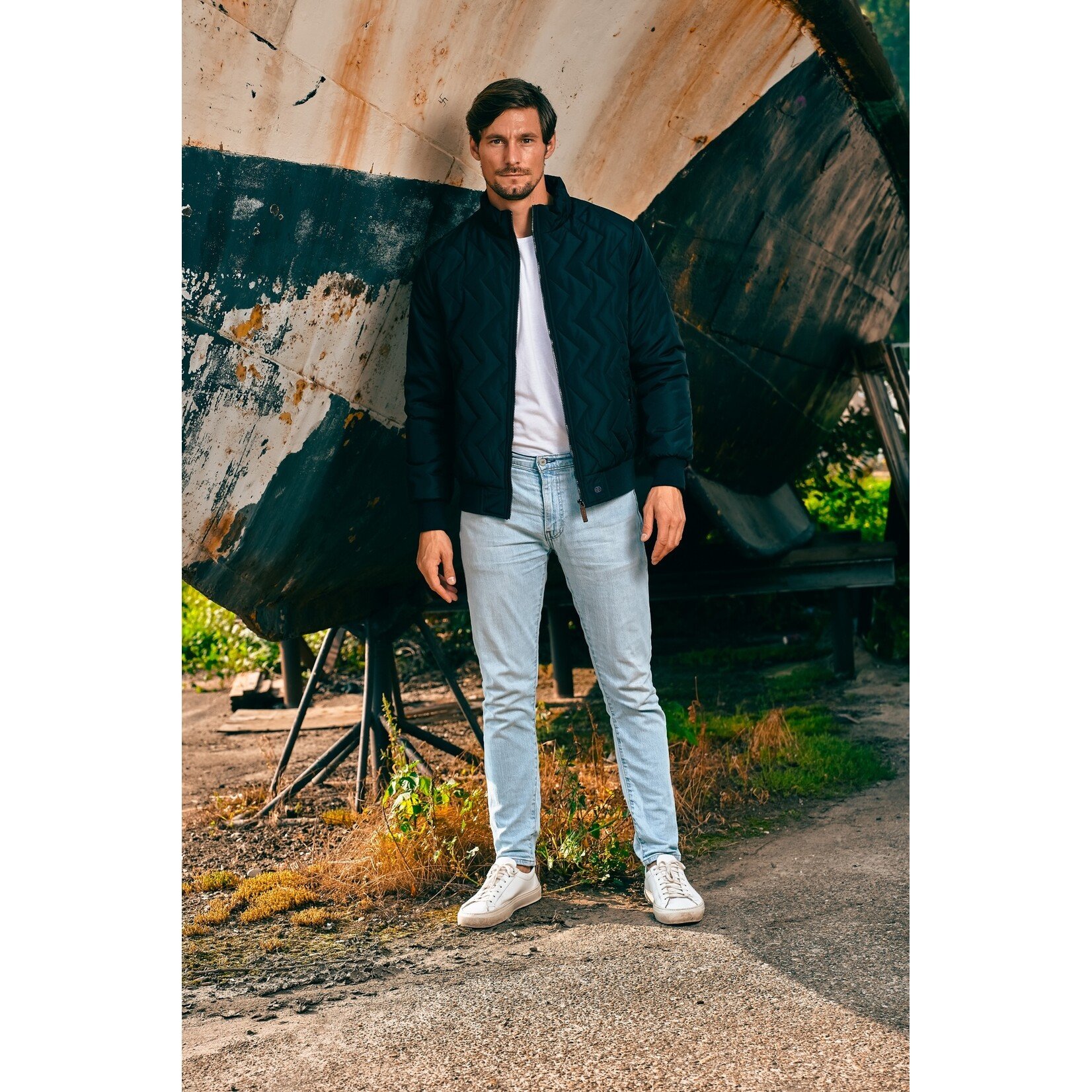 Mario Russo Mario Russo Aviation Jacket Overgangsjas - Comfortabele Tussenjas