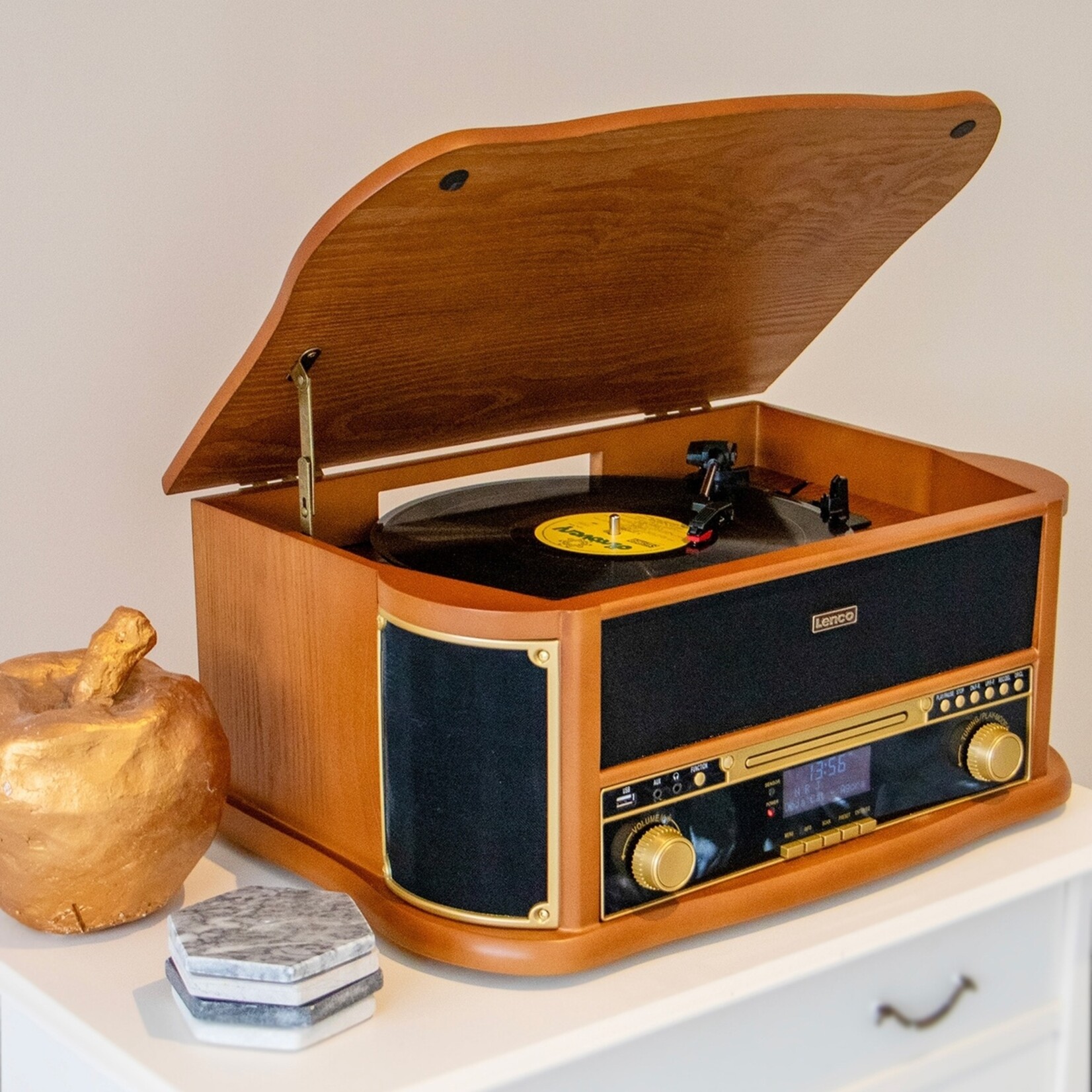 Lenco Lenco TCD-2571WD Alles-in-één Muzieksysteem - Classic Phono - Retro Design