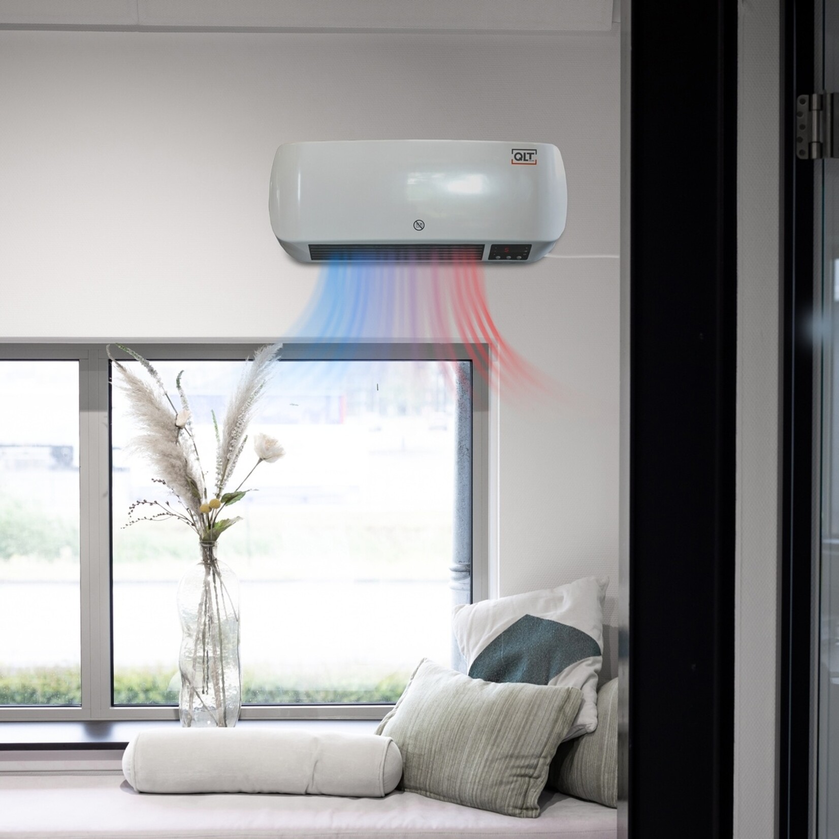 QLT No Less QLT 2-in-1 Wandkachel - Elektrische en Keramische Verwarming