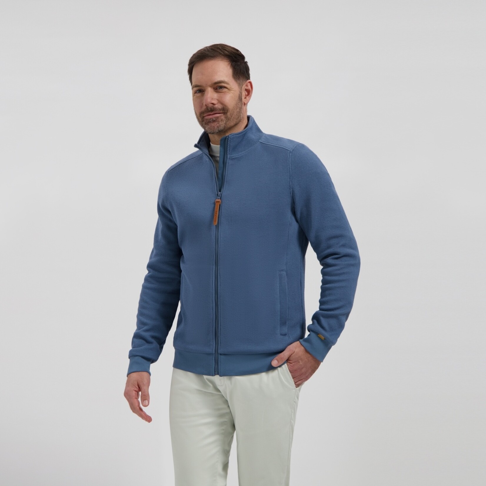 MGO Leisure Wear MGO Kevin Cardigan voor Heren - 2-Laags Vest met Fleece