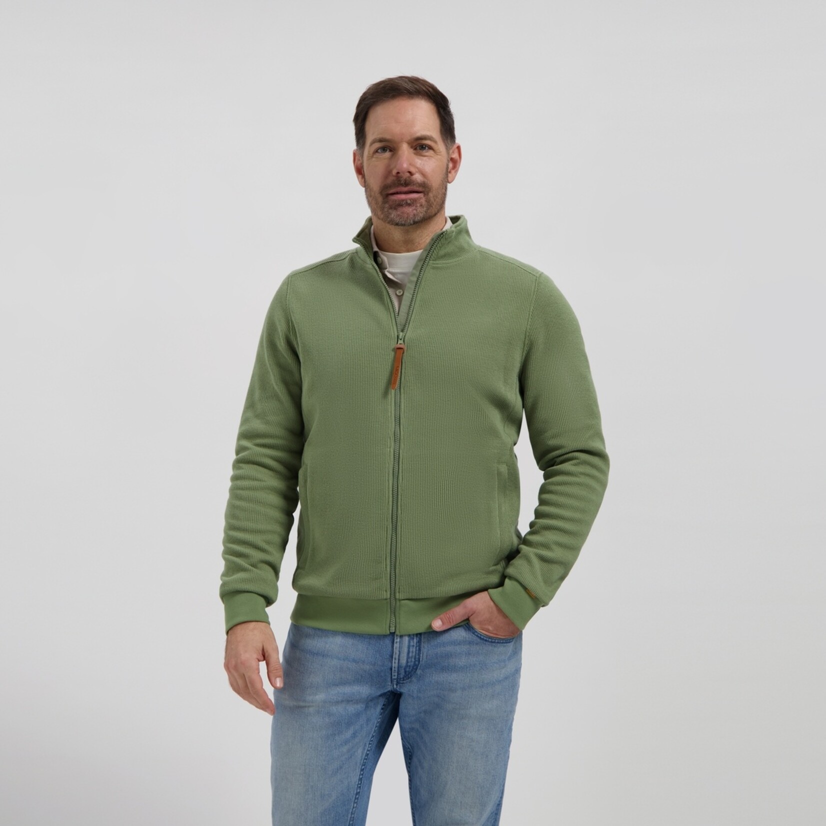 MGO Leisure Wear MGO Kevin Cardigan voor Heren - 2-Laags Vest met Fleece