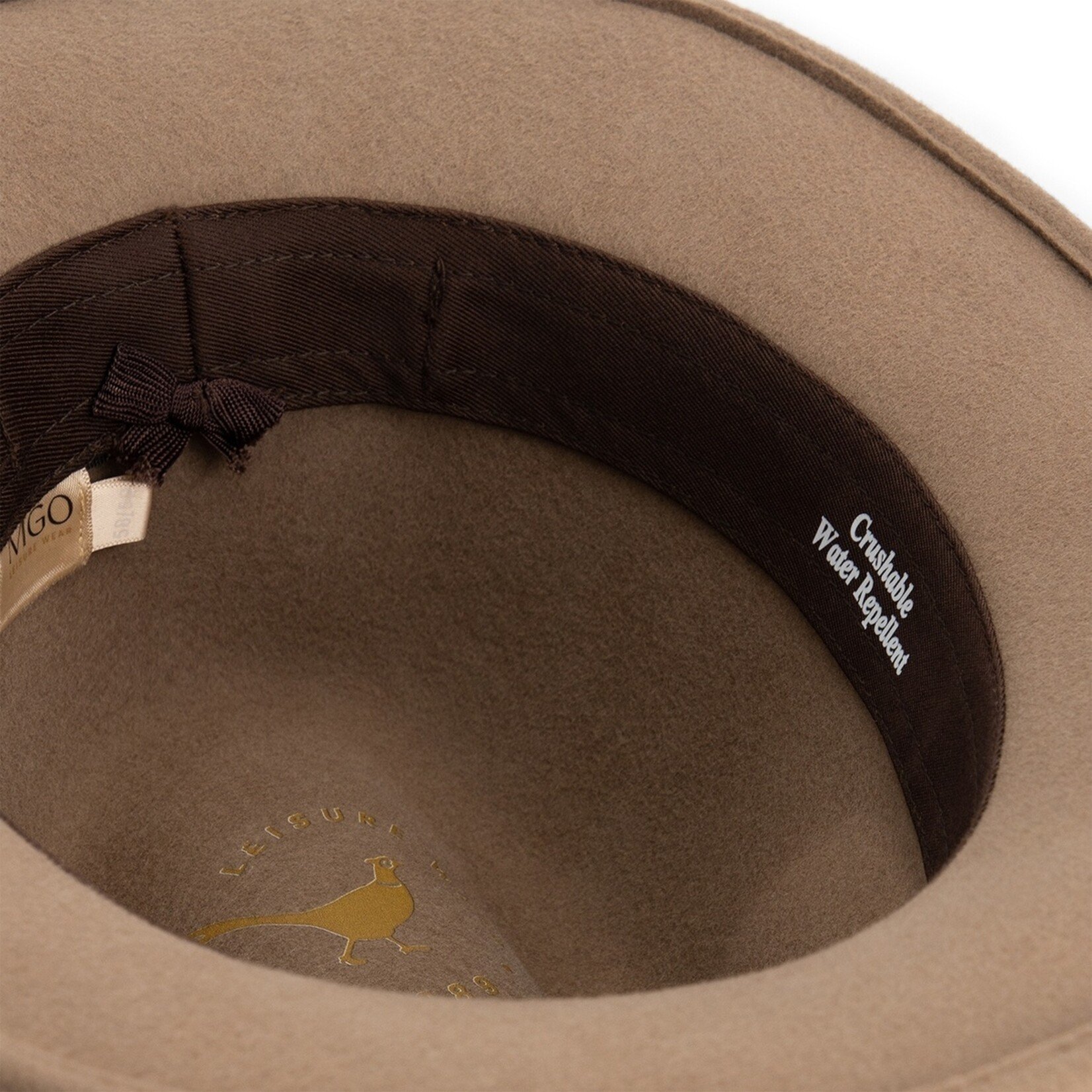 MGO Leisure Wear MGO Fleet Outdoor Hoed van Wol met Brede Rand - Waterafstotend