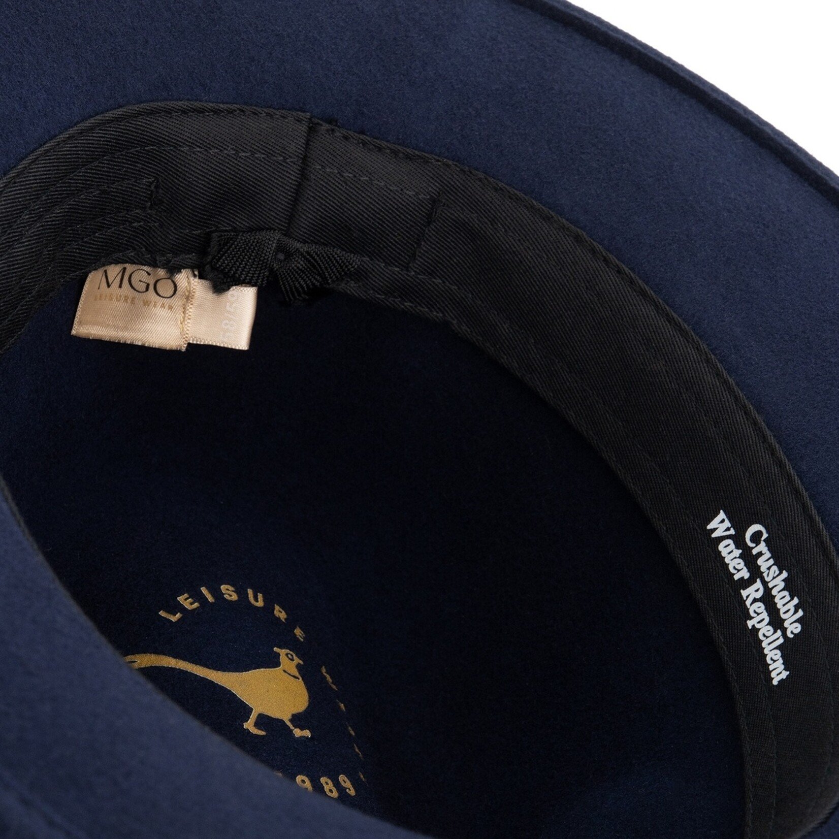 MGO Leisure Wear MGO Fleet Outdoor Hoed van Wol met Brede Rand - Waterafstotend