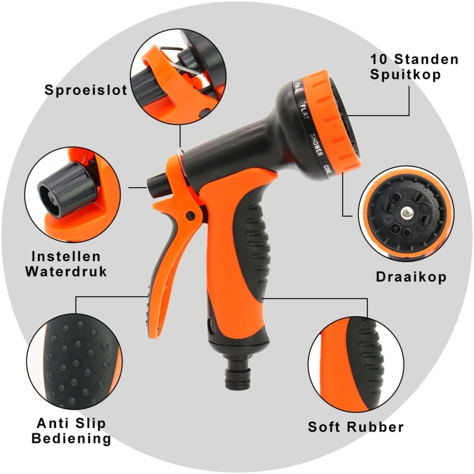 FlinQ FlinQ Uittrekbare Tuinslang met Gratis Opbergtas en Slanghouder