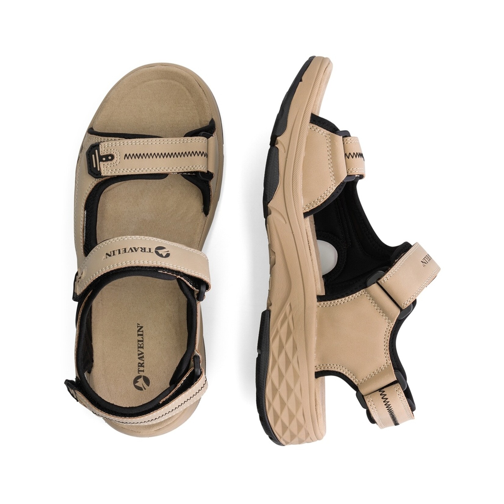 Travelin' Travelin’ Bergnas Heren Wandelsandalen met Klittenband