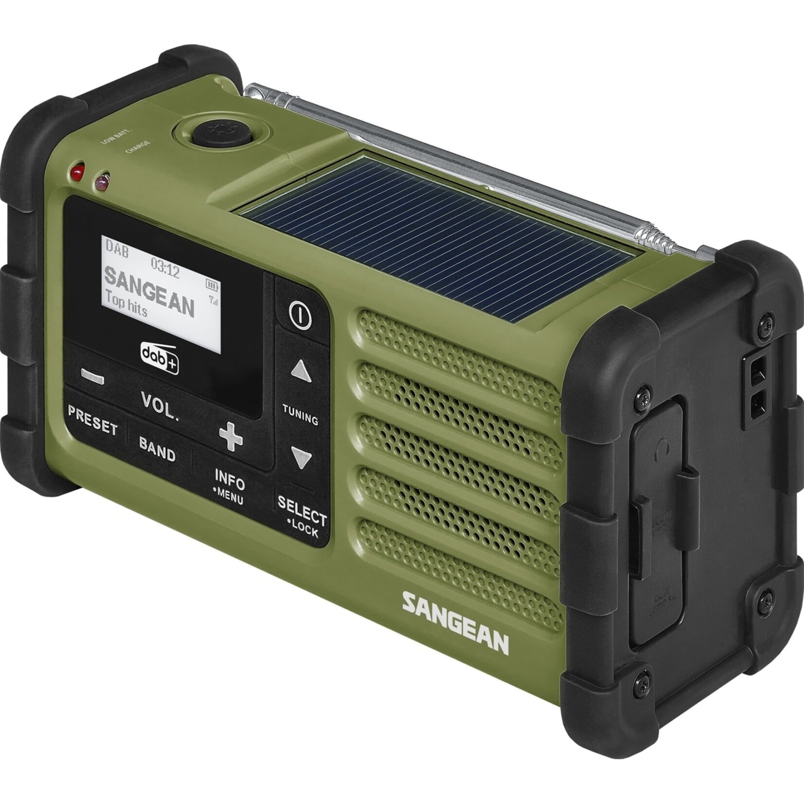 Sangean SANGEAN Survivor SDR-800DAB Noodradio met DAB+/FM - Oplaadbare Batterij