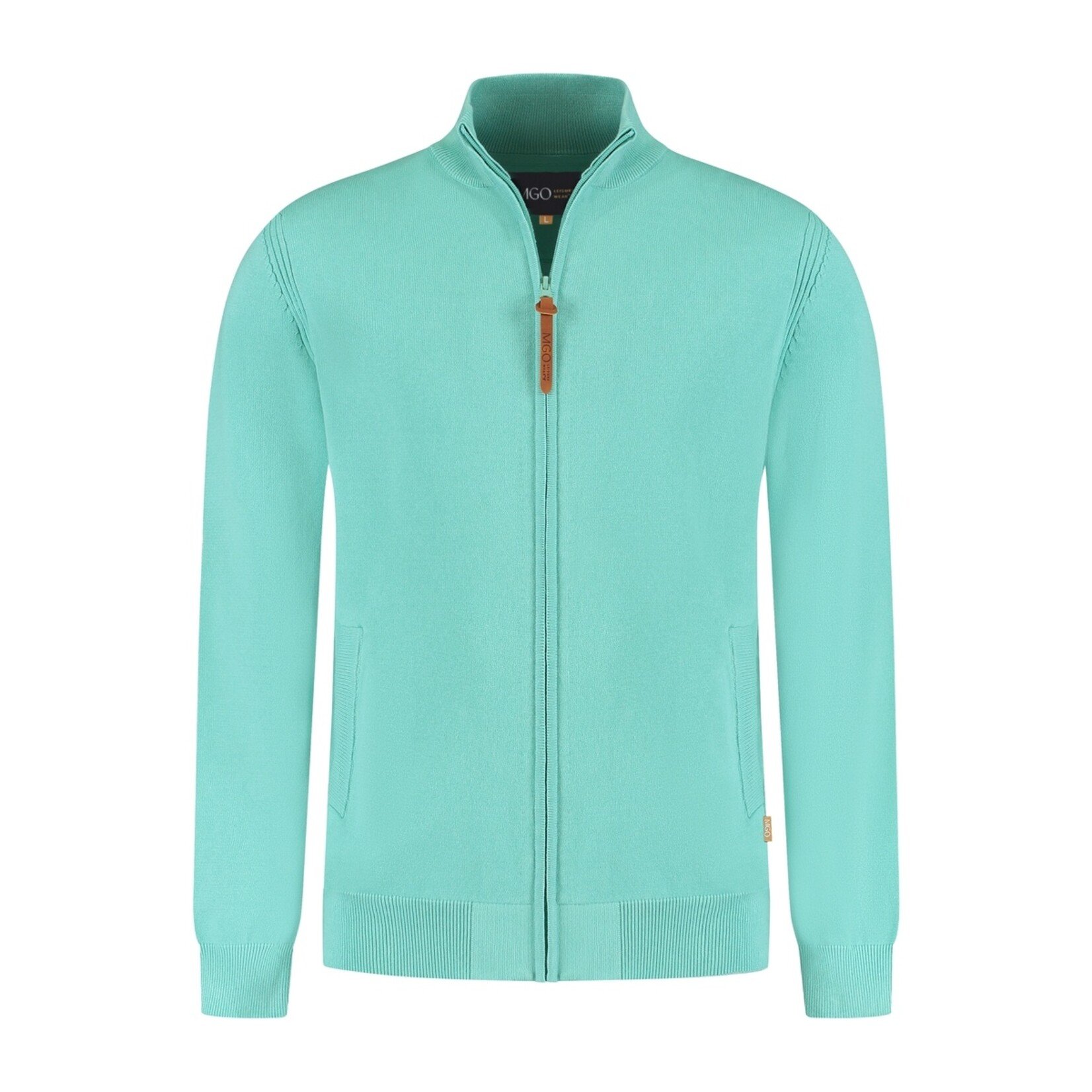 MGO Leisure Wear MGO Ethan Cardigan Vest voor Heren met Elleboogpatches