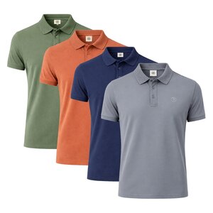 Mario Russo Mario Russo Vittorio Button-Up Polo Shirt - Waffle Patroon