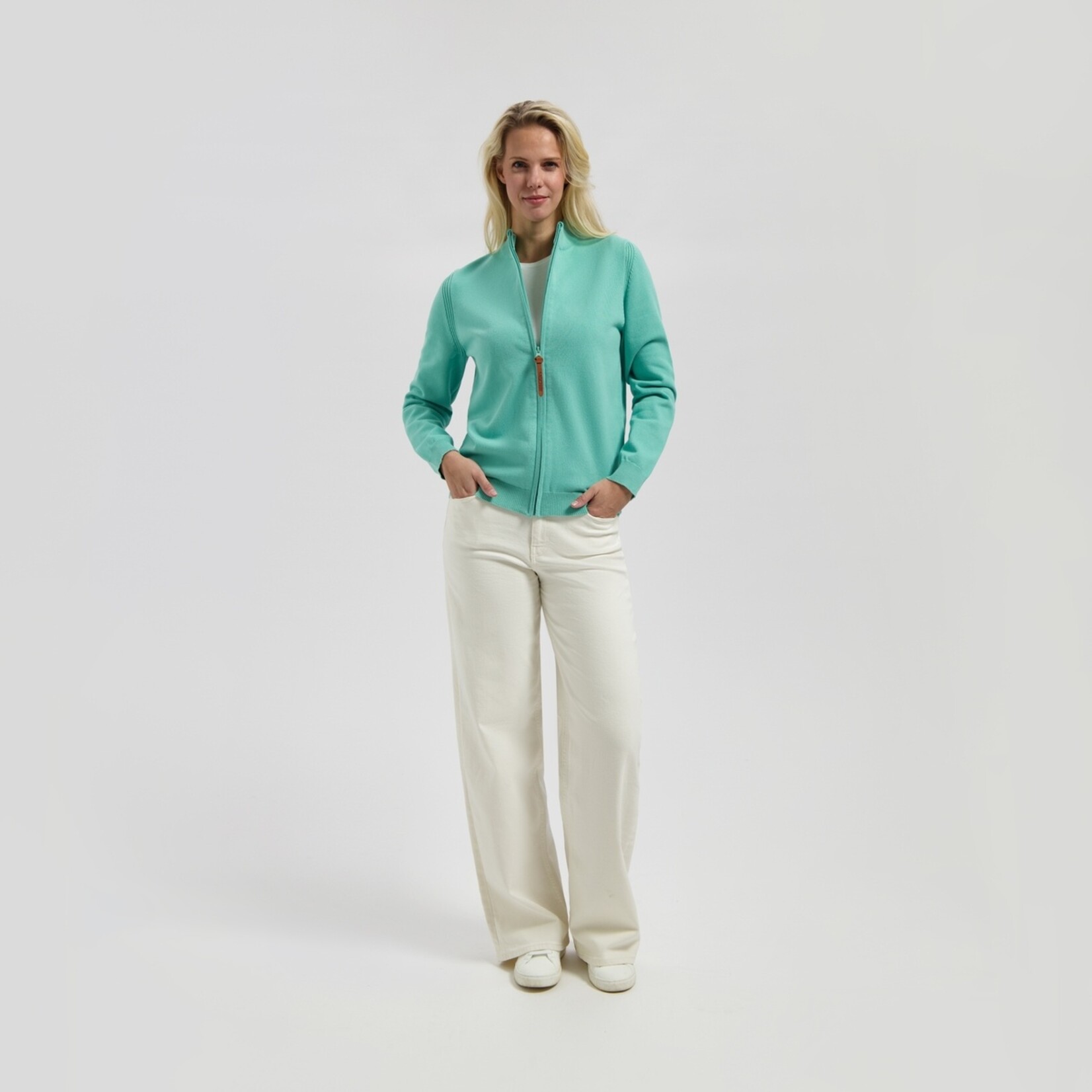 MGO Leisure Wear MGO Emily Cardigan Gebreid Vest voor Dames