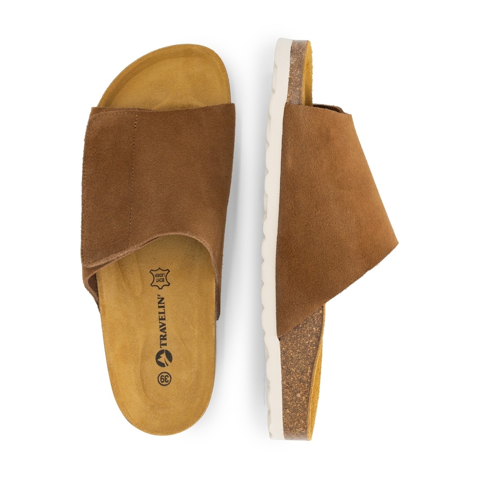 Travelin' Travelin’ Amot Dames Sandalen van Suède - Memory Foam