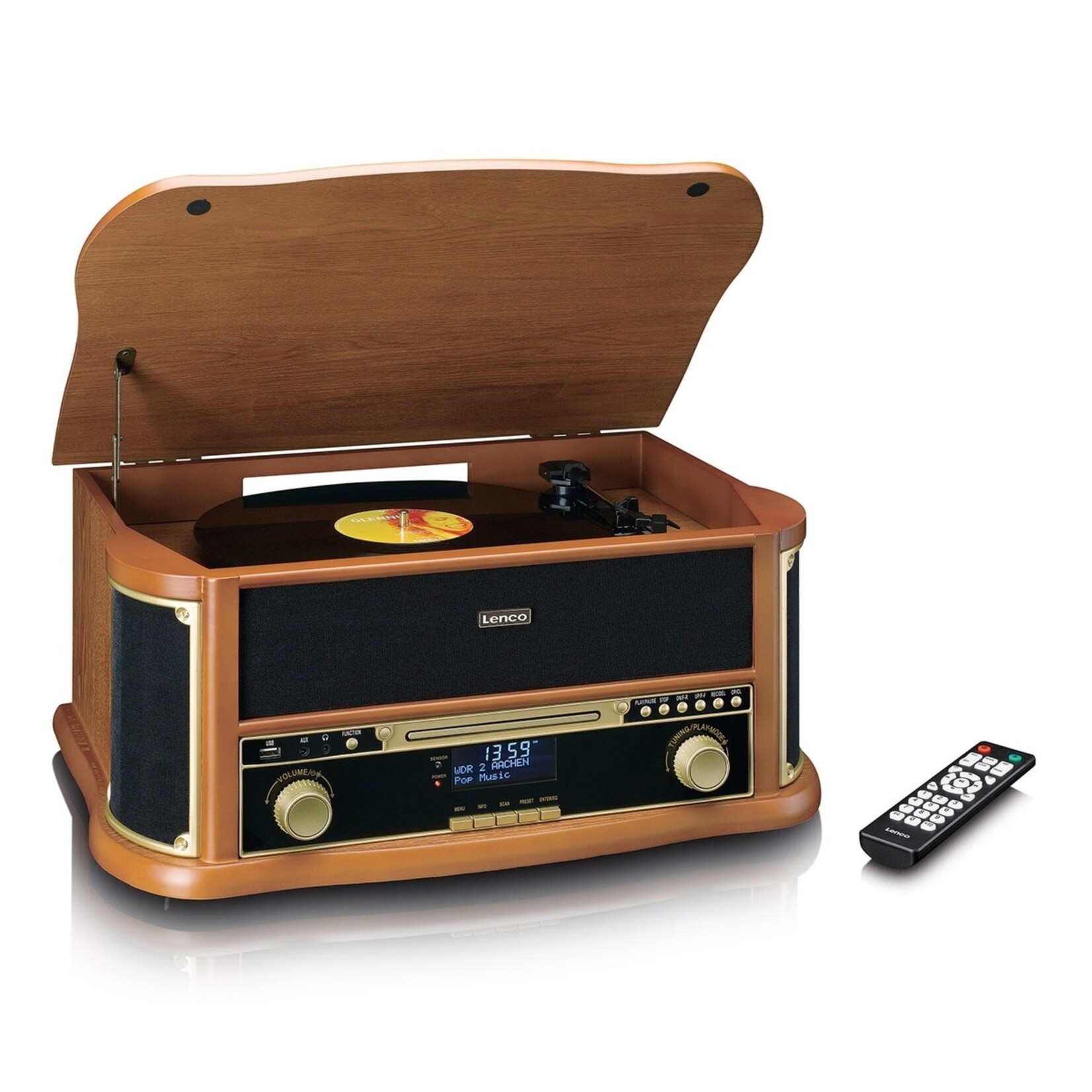 Lenco Lenco TCD-2571WD Alles-in-één Muzieksysteem - Classic Phono - Retro Design