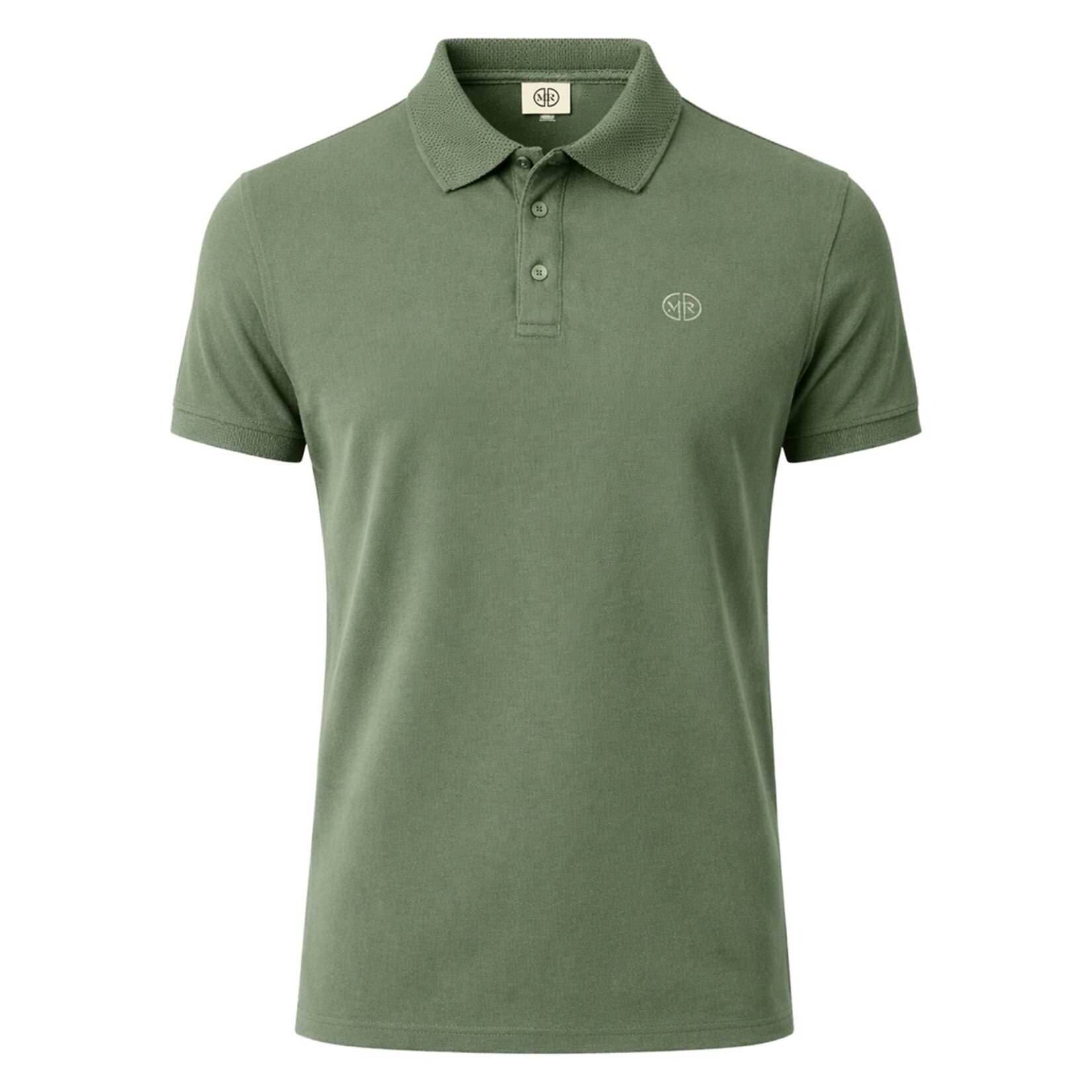 Mario Russo Mario Russo Vittorio Button-Up Polo Shirt - Waffle Patroon