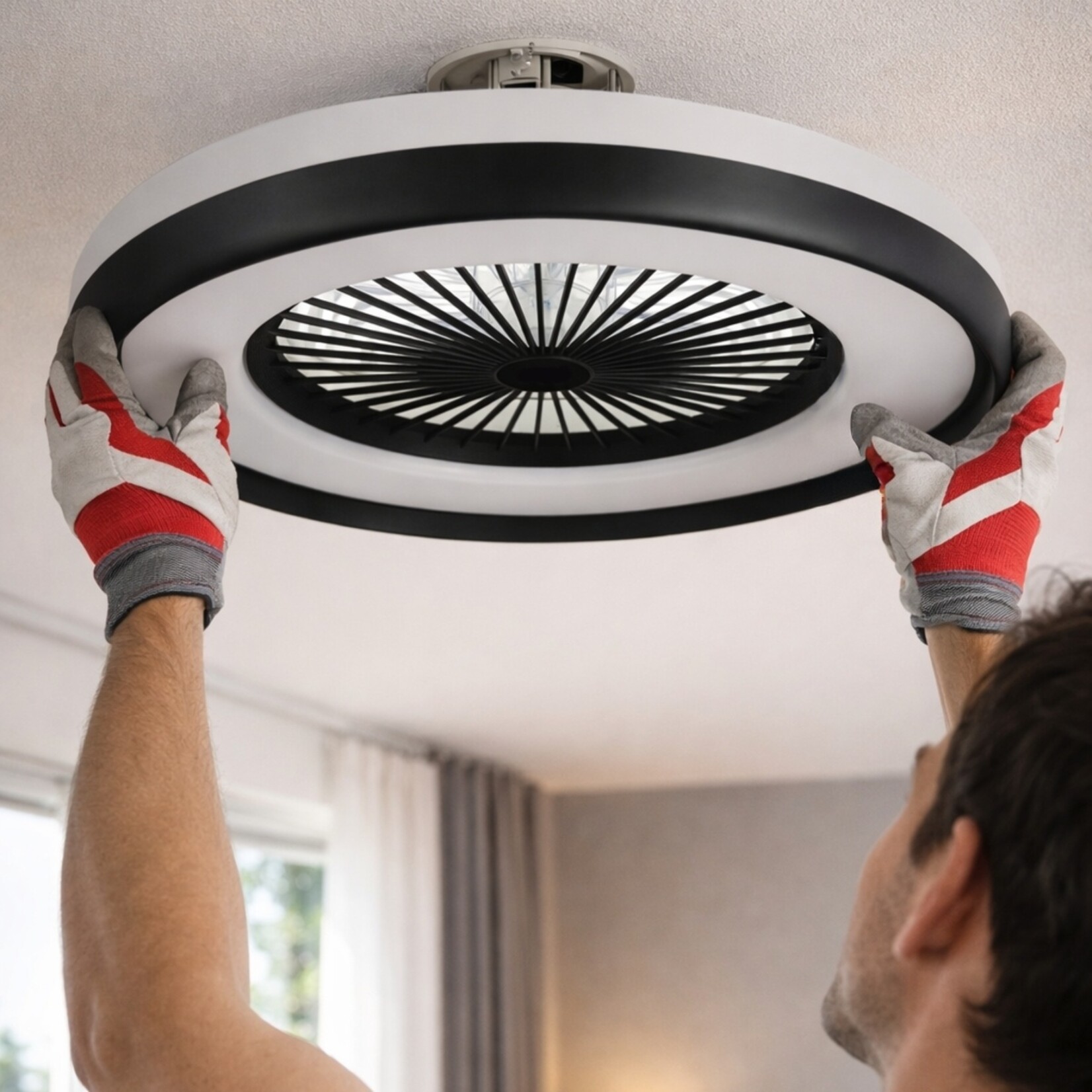 BREND Slimme Plafondlamp met Ventilator - 6 Snelheden – App en Afstandsbediening