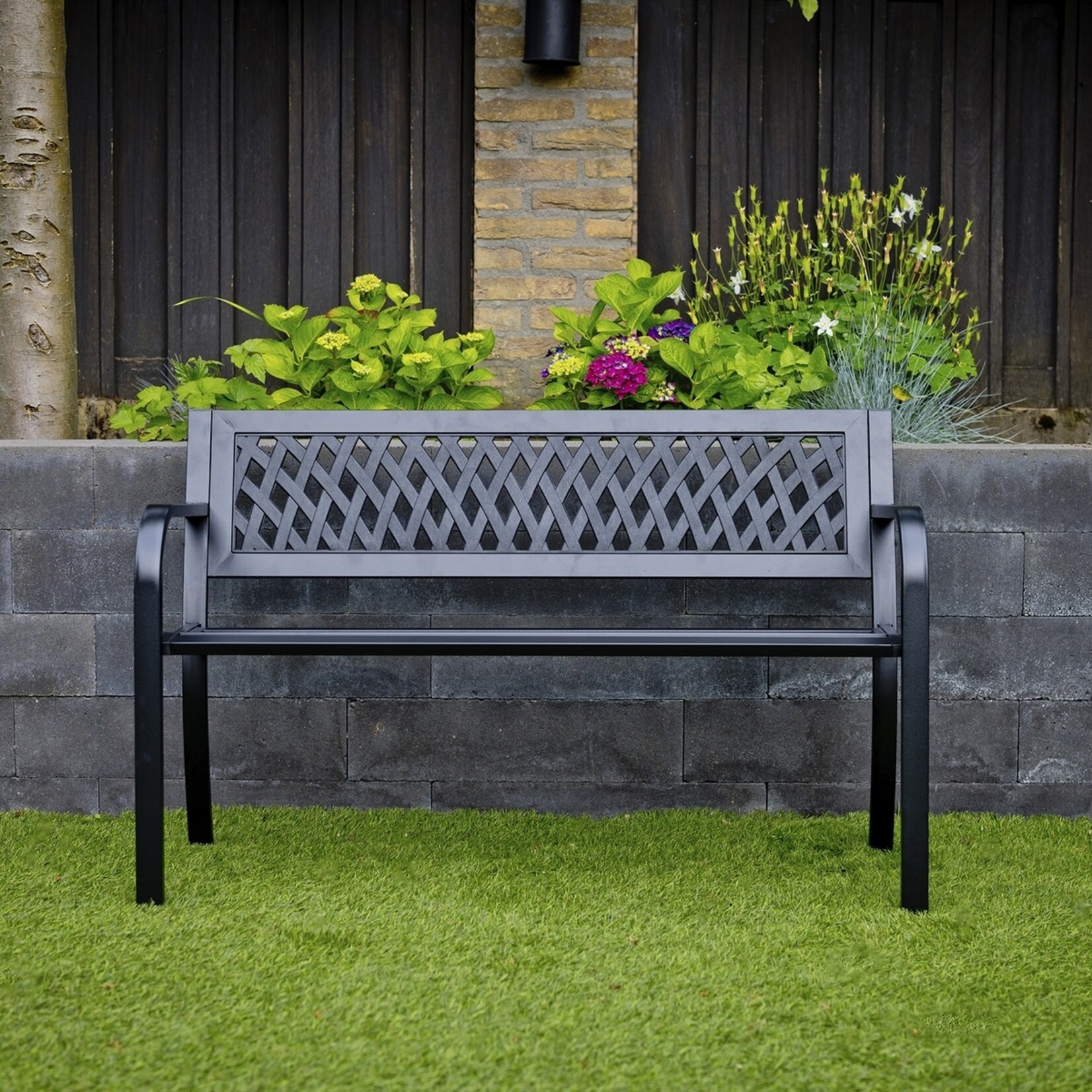 Nexxt Nexxt Stalen Tuinbank met Hoes voor 2 Personen – Ergonomisch
