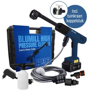 Blumill BluMill Hogedrukreiniger op Accu met 6-in-1 Spuitkop - 15 Bar
