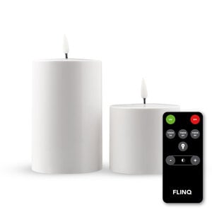 FlinQ FlinQ Oplaadbare LED Kaarsen voor Binnen en Buiten - Set van 2