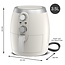 TurboTronic AF10M Airfryer - Heteluchtfriteuse Manueel -  3.5 Liter