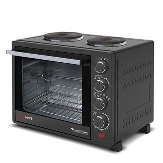 TurboTronic TurboTronic EV35TS Vrijstaande Oven met 2 Kookzones - 35L