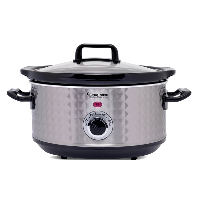 TurboTronic SC3D Slowcooker met warmhoudfunctie - Diamond RVS - 3.5L