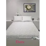 Sofiben Polka Dots wit/grijze noppen, 140 x 200 cm