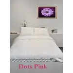 Sofiben Polka Dots,  wit/roze noppen, 140 x 220 cm