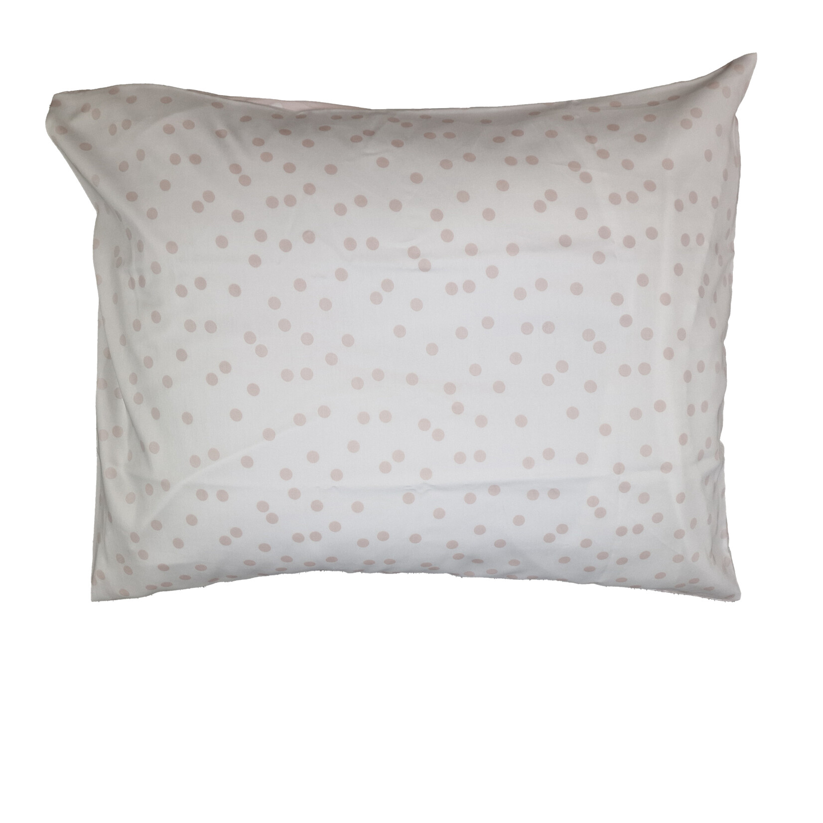 (Extra) kussensloop Polka Dots, wit/roze noppen