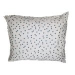 (extra) kussensloop Polka Dots wit/petrol noppen