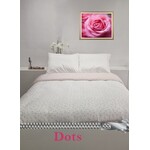 Sofiben Polka Dots  wit/roze, 140 x 200