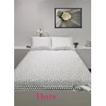 Sofiben Polka Dots wit/grijze noppen, 200 x 220 cm