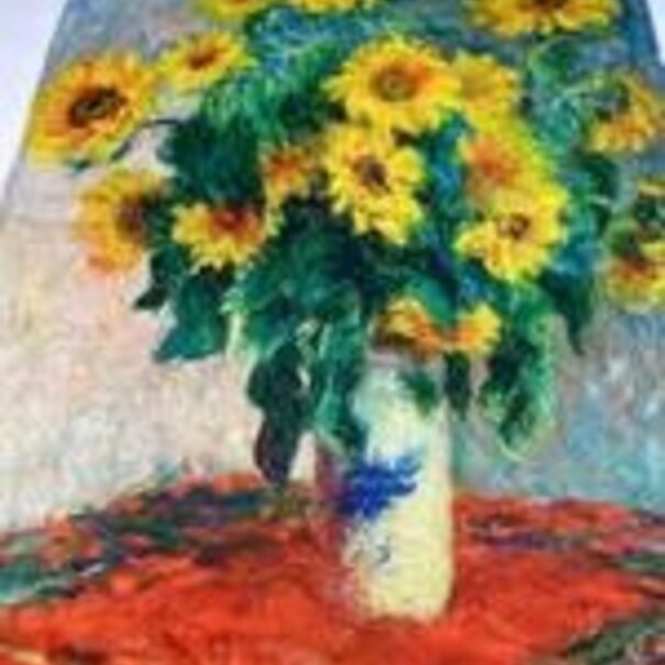 Vincent van Gogh zonnebloemen in een vaas van dikker materiaal met 2 kanten print