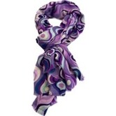 Leuke vrolijke sjaal van mooi materiaal / 50% katoen met 50% viscose