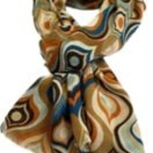 Leuke vrolijke sjaal van mooi materiaal / 50% katoen met 50% viscose