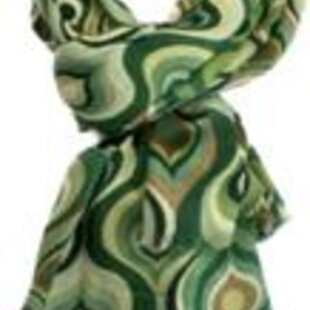 Leuke vrolijke sjaal van mooi materiaal / 50% katoen met 50% viscose