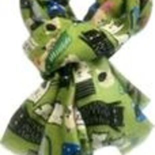 Leuke katten sjaal in 6 kleuren / 50% katoen met 50% viscose