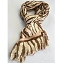 Dames sjaal met zebra print en zilver 50% katoen & 50% viscose