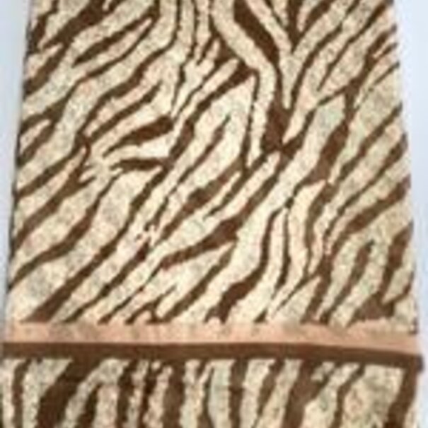 Dames sjaal met zebra print en zilver 50% katoen & 50% viscose