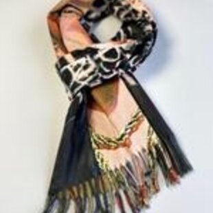 Sjaal schilderij Frida Kahlo van dikker materiaal met 2 kanten print