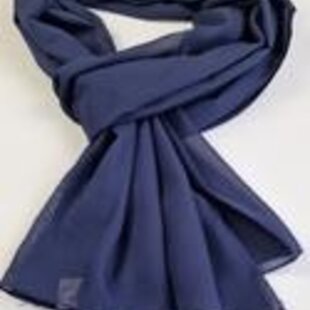 Dames sjaal / hoofddoek effen van chiffon stof / 70 x 200 cm extra lang