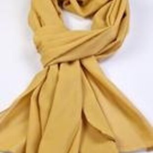 Dames sjaal / hoofddoek effen van chiffon stof / 70 x 200 cm extra lang