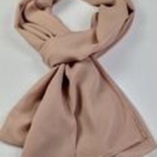 Dames sjaal / hoofddoek effen van chiffon stof / 70 x 200 cm extra lang