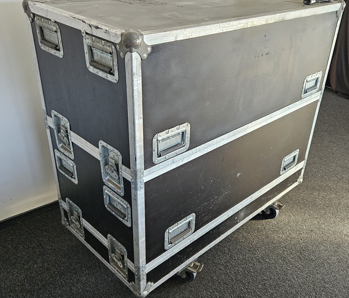 Flightcase tbv stolp 120 x 60 x 112 3 delig OCC.