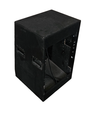 19 inch rack gestoffeerd  met  schuine voorkant 52 x  55 onderzijde. 55x 42 bovenzijde hoogte 84  16 he OCC.