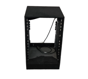 19 inch rack gestoffeerd  met  schuine voorkant OCC.