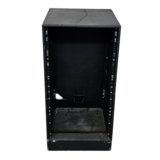 19'' rack hout zwart  met schuine voorkant 20 he OCC.